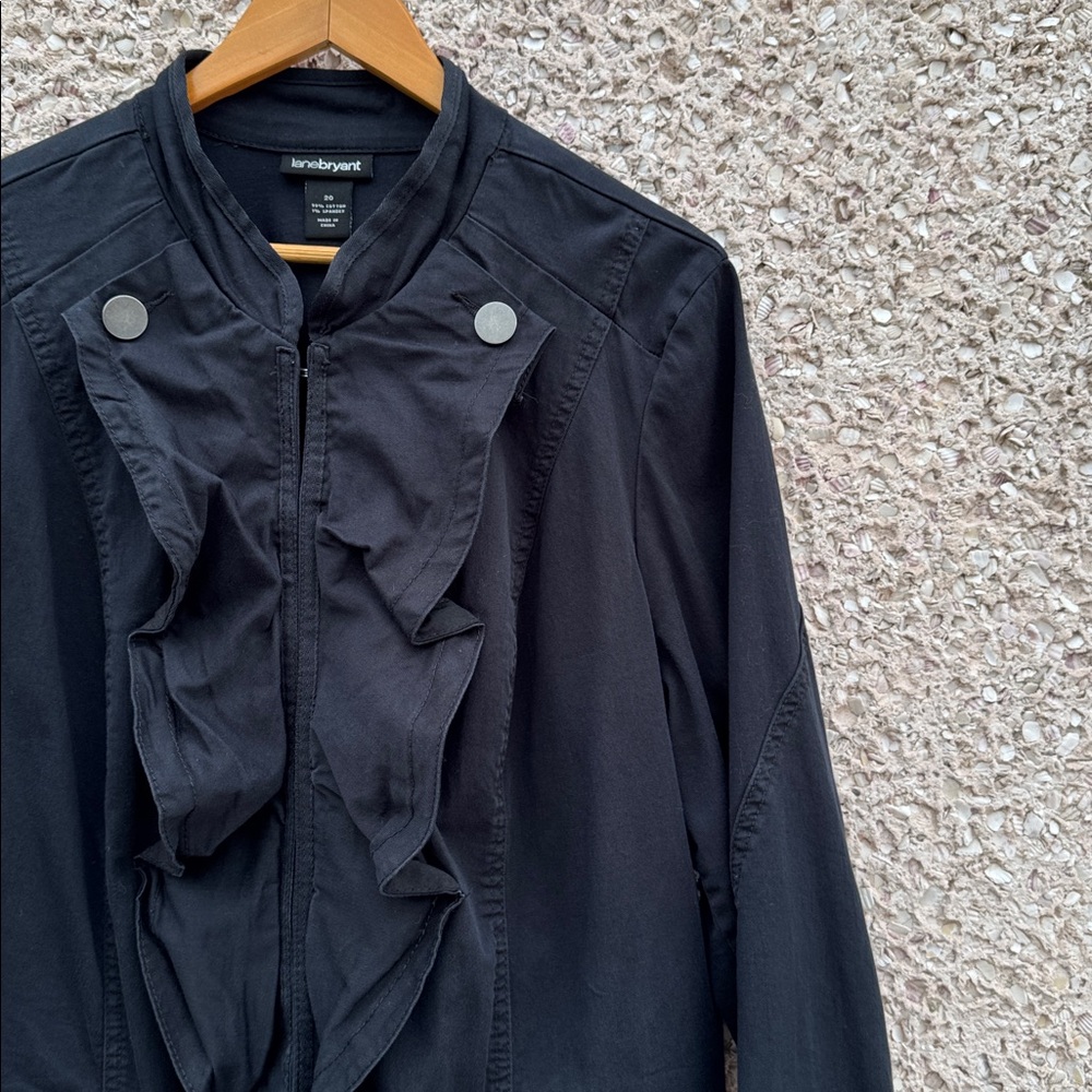 Lane Bryant Brushed Black Utility Jacket